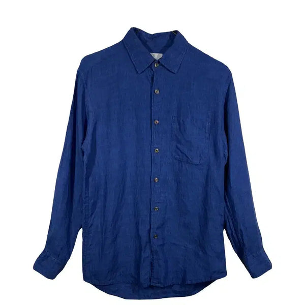 [BUNJANG] Uniqlo Linen Blend Cotton Shirt / 유니클로 린넨 블루 셔츠 빈티지 코튼[S]