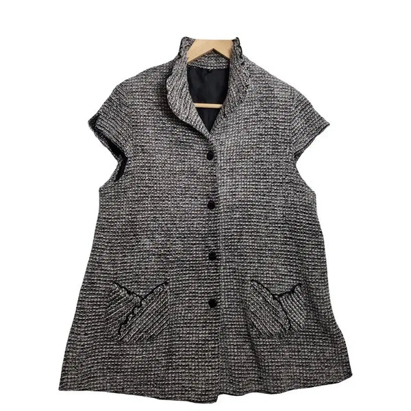 [BUNJANG] Women's Tweed Short Sleeve Cardigan / JPN 여성 트위드 반팔 가디건 [F]