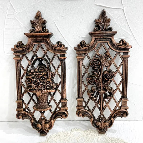 [BUNJANG] 1970s USA Dart Industries Retro Flower Wall Decor Set / [70s 미국 고전빈티지] 레트로 플라워 월데코 2종 세트