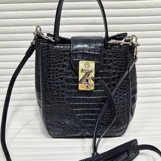 [BUNJANG] Jalmoi Real Crocodile Bucket Bag / 잘모이 리얼 악어 버킷백