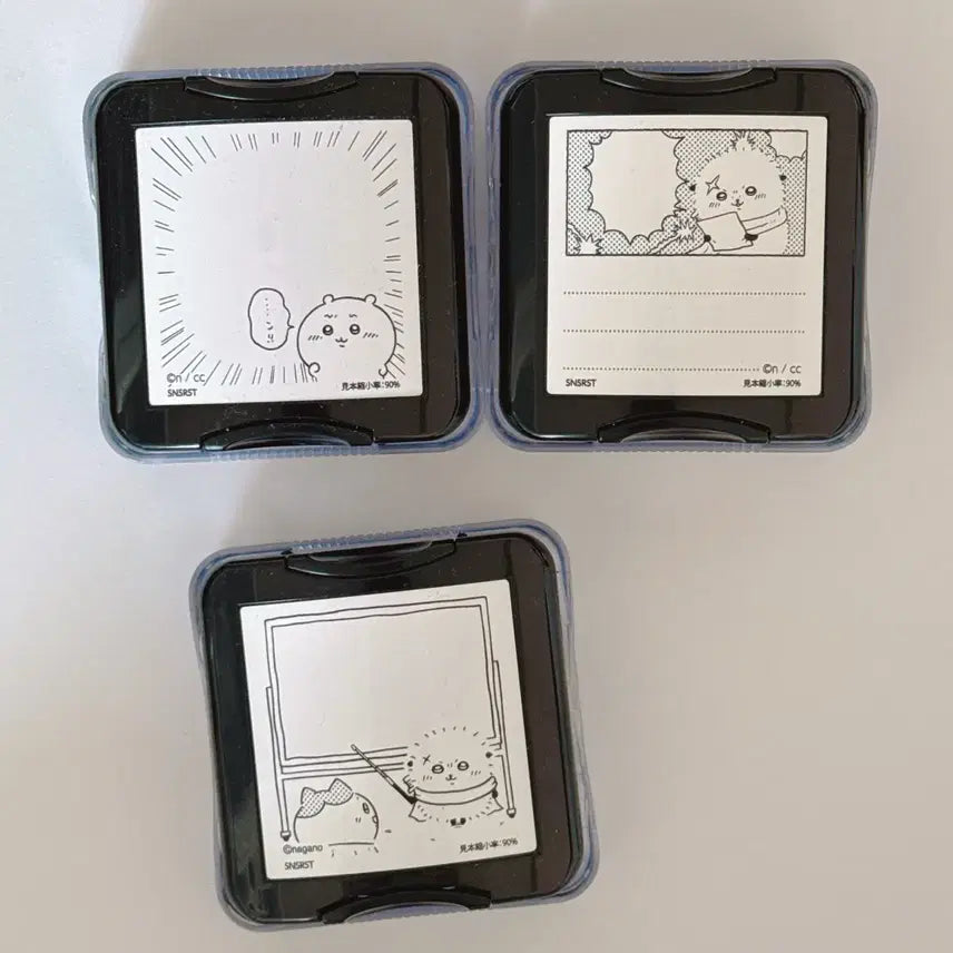 [BUNJANG] Chiikawa Racco Hachiware Memo Stamp Set (3 pcs) / 치이카와 랏코 하치와레 메모폰 메모퐁 스탬프 3개 일괄