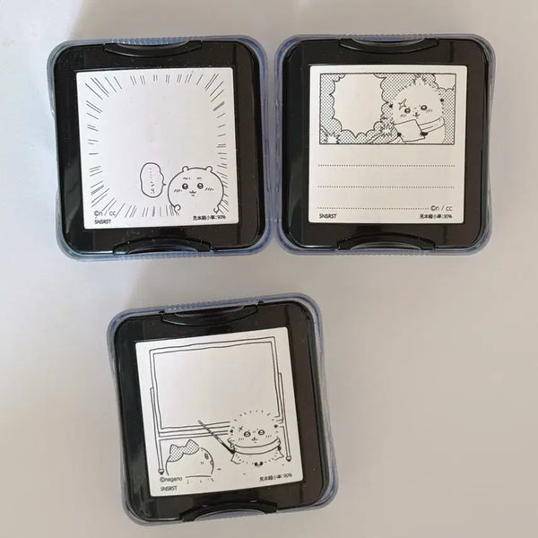 [BUNJANG] Chiikawa Racco Hachiware Memo Stamp Set (3 pcs) / 치이카와 랏코 하치와레 메모폰 메모퐁 스탬프 3개 일괄