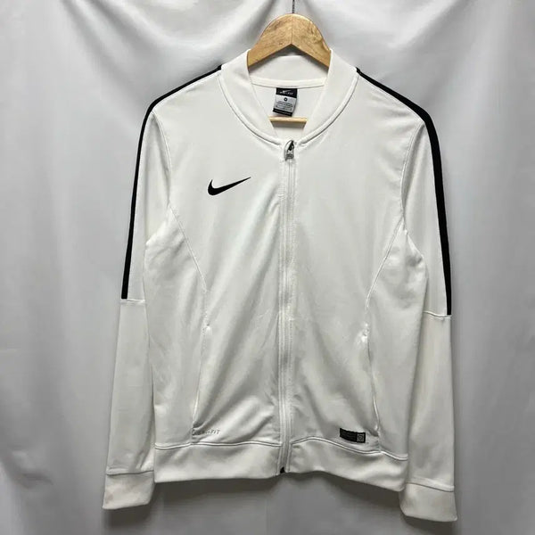 [BUNJANG] Nike Swoosh Dri-FIT Sideline White Zip-Up Jersey M / [정품/M] 나이키 스우시 드라이핏 사이드라인 화이트 집업 져지