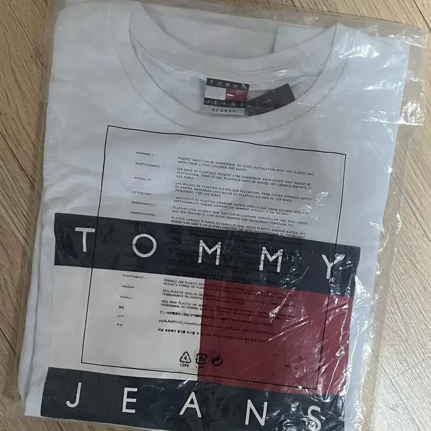 [BUNJANG] Tommy Jeans Big Logo T-Shirt XL White / 타미진스 빅로고 반팔 엑스라지 화이트