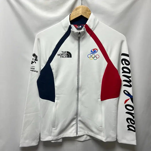 [BUNJANG] The North Face Team Korea Asian Games White Jacket Zip-Up (Women's L) / [정품/우먼스L] 노스페이스 팀코리아 국대 아시안게임 화이트 자켓 집업