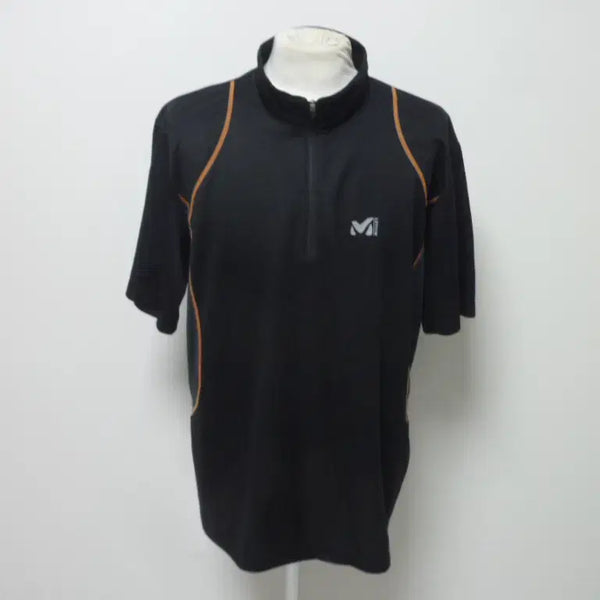 [BUNJANG] Millet Men's Short-Sleeve T-Shirt XXL Black / 밀레/남성/일상복/등산/반팔 티셔츠/110빅사이즈/새제품