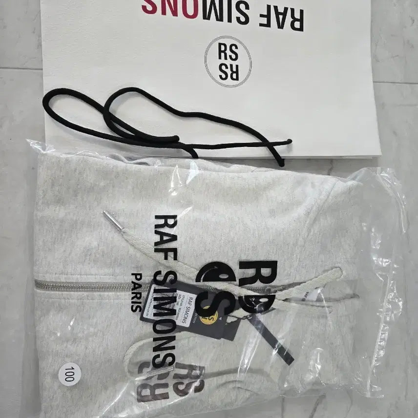 [BUNJANG] Raf Simons RS Smiley Hoodie Zip-up Melange / 라프시몬스 RS 스마일 후드집업 105