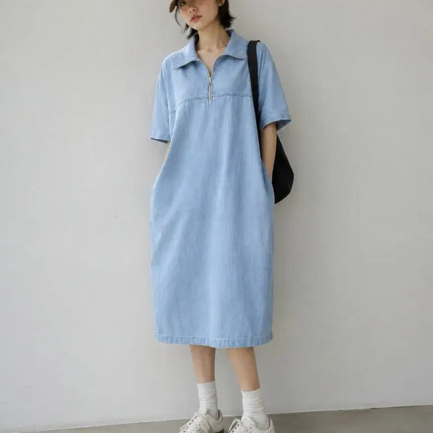 [BUNJANG] Tomboy Denim Dress / 톰보이 데님 원피스