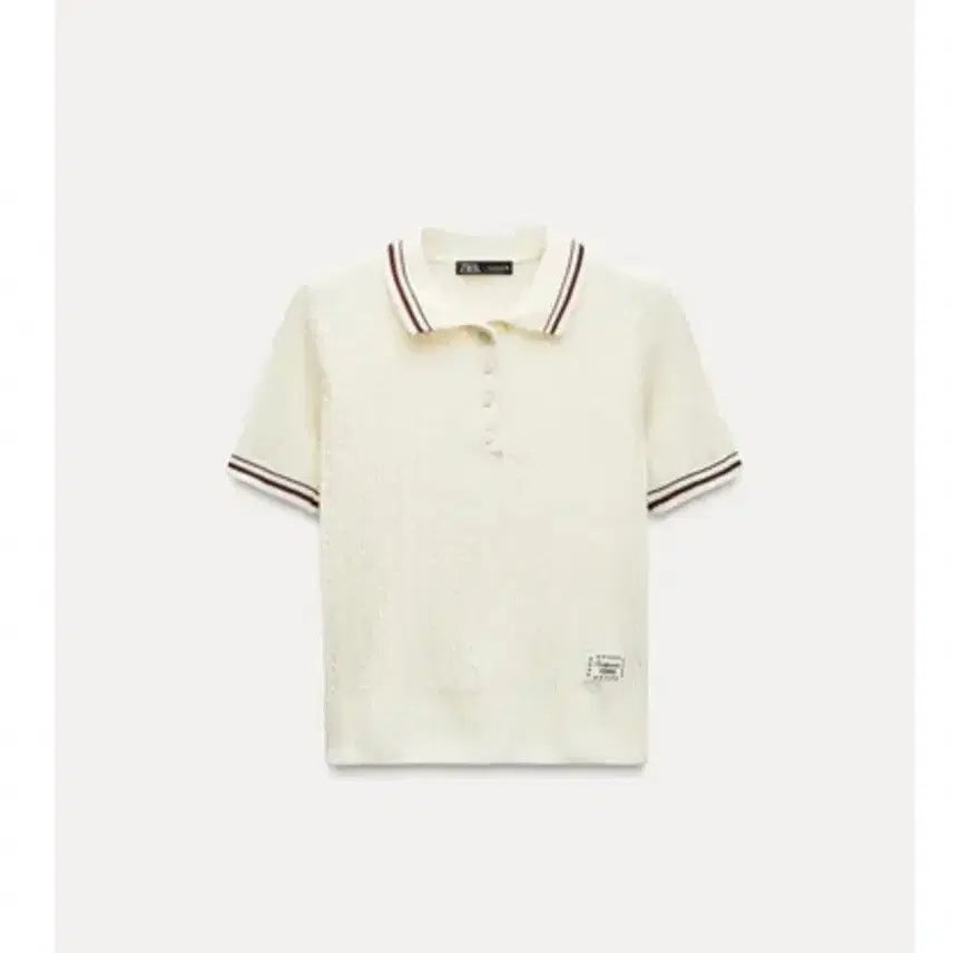 [BUNJANG] Zara Ribbed Pique Knit Polo M / [새상품] 자라 리브드 케일 폴로 피케 니트