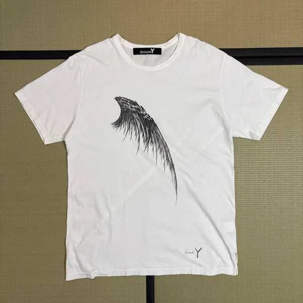 [BUNJANG] Ground Y Yohji Yamamoto 4th Short Sleeve T-Shirt / 요지야마모토 ground Y 4th 반팔
