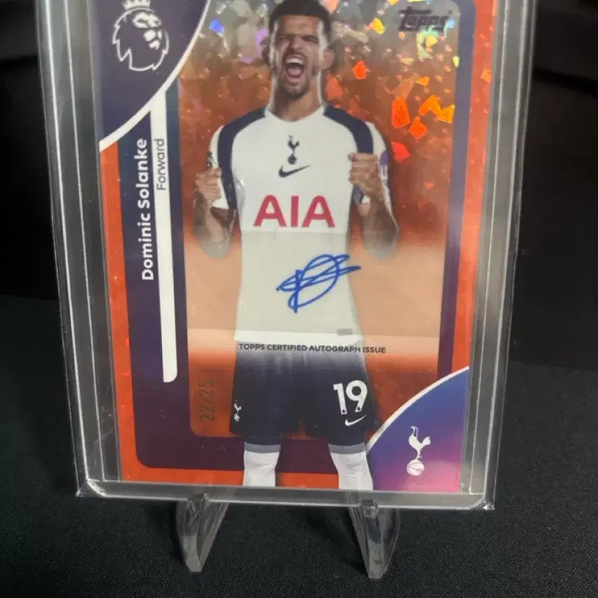 [BUNJANG] Dominic Solanke Topps Autographed Trading Card #22/25 / 도미닉 솔랑케 topps 친필 사인카드 25한정 2025/26