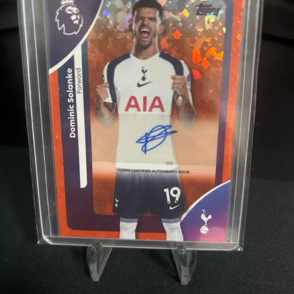 [BUNJANG] Dominic Solanke Topps Autographed Trading Card #22/25 / 도미닉 솔랑케 topps 친필 사인카드 25한정 2025/26