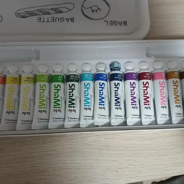 [BUNJANG] Shami Watercolor Paint Set (18 Colors) / 샤미 수채화물감 18색