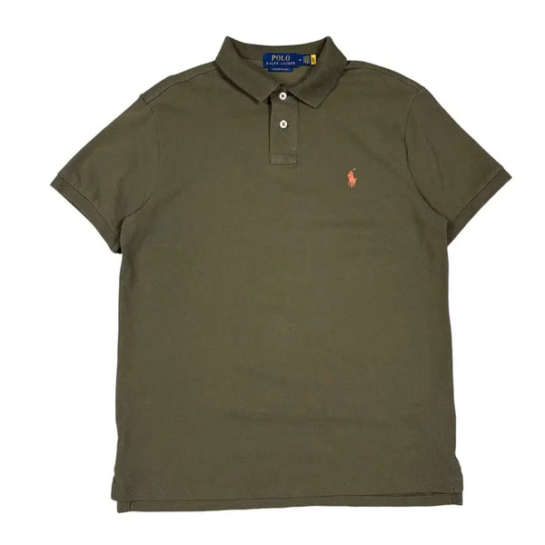 [BUNJANG] Polo Ralph Lauren Khaki Short Sleeve Polo Shirt / 폴로 랄프로렌 카키 반팔 카라티