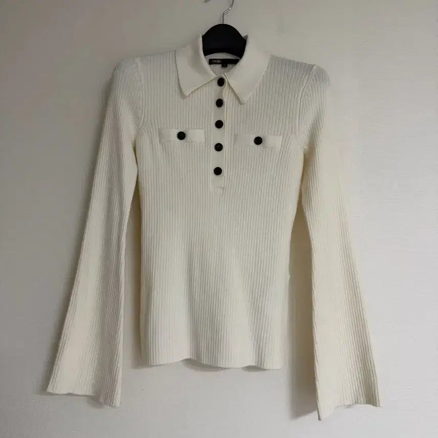 [BUNJANG] Maje Collar Knit Tee / 마쥬 카라 니트 티