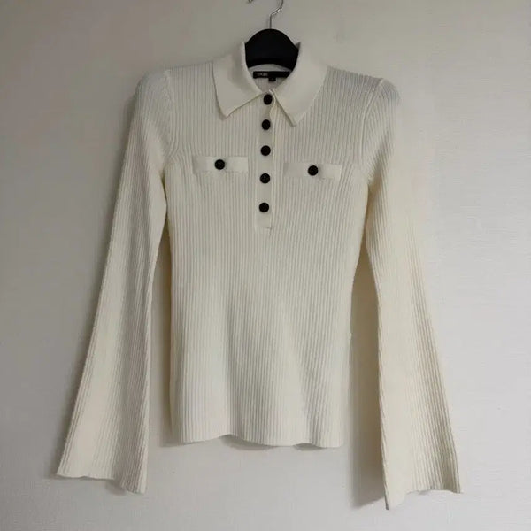 [BUNJANG] Maje Collar Knit Tee / 마쥬 카라 니트 티