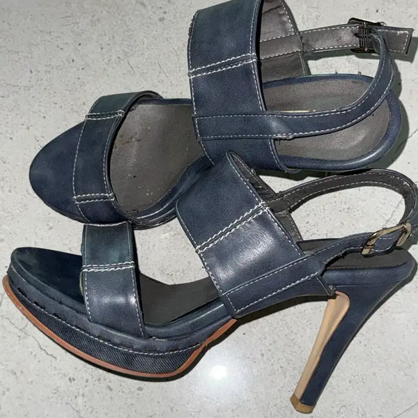 [BUNJANG] Voga Platform Stiletto Heels Sandals / voga 보가 스트랩 가보시 샌들힐 구두 245 11cm