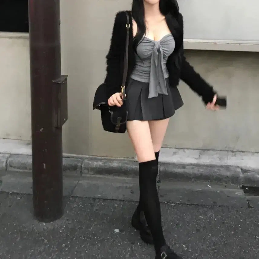 [BUNJANG] Pleated A-Line Mini Skirt / 플리츠 a라인 미니 스커트