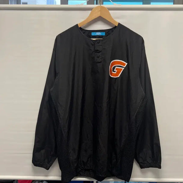 [BUNJANG] Lotte Giants Training Black Woven Windbreaker Warm-up Half-Zip (Size 115) / [정품/115] 롯데자이언츠 트레이닝 블랙 우븐 바람막이 웜업 반집업