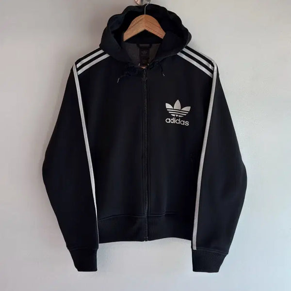 [BUNJANG] Adidas Loose Fit Firebird Flock Hooded Track Jersey / 아디다스 루즈핏 파이어버드 플락 후드 트랙 져지