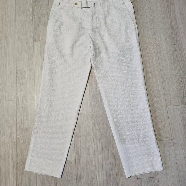 [BUNJANG] Bamford & Sons Seersucker Summer Slacks - Italy / 뱀포드 Bamford 시어서커 여름 슬랙스 48(32), Italy