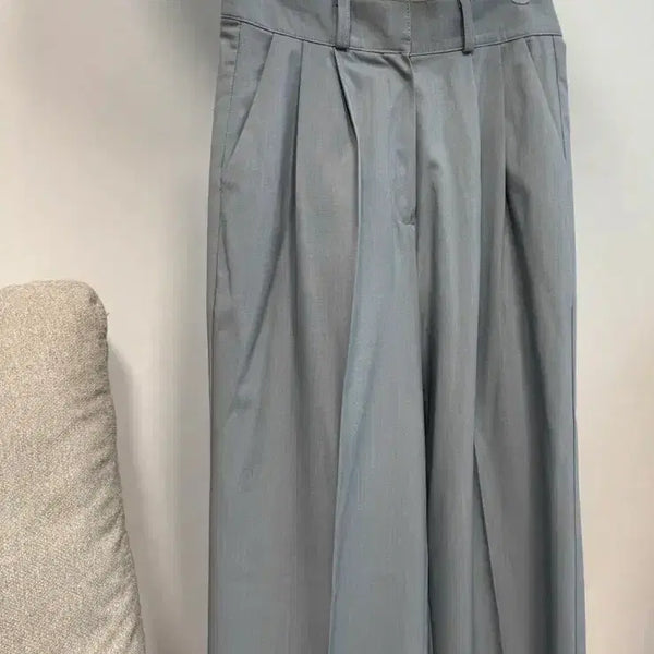 [BUNJANG] Joorti Wide Slacks - Blue Grey / Light Beige / 주르티 와이드 슬랙스 블루그레이/라이트베이지