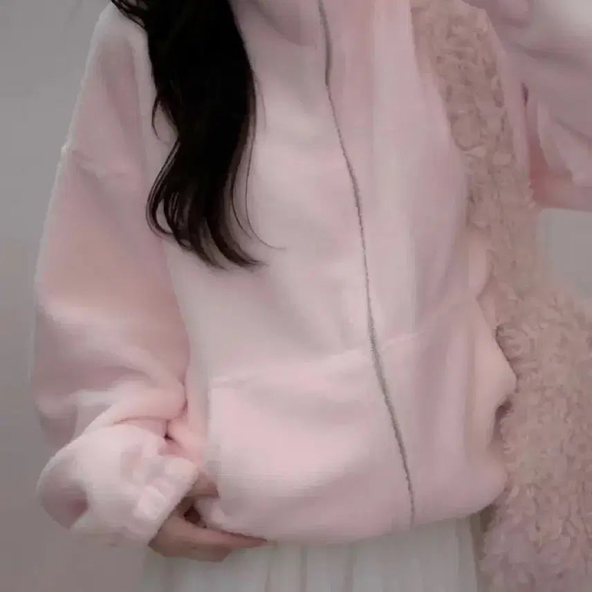 [BUNJANG] Marronnier Milk Foam Fleece Strawberry Jumper / 마론모어 밀크폼 플리스 스트로베리
