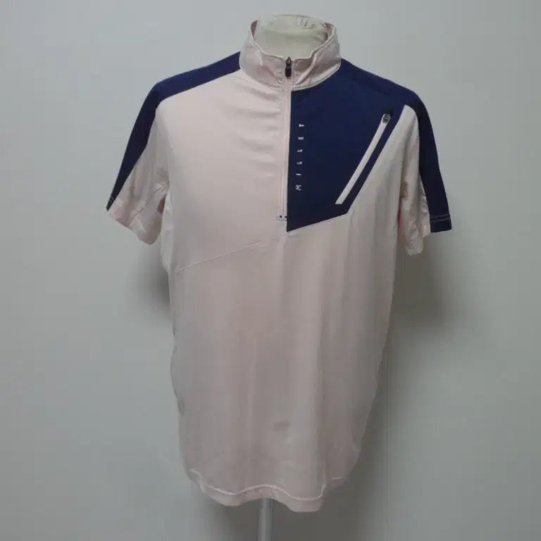 [BUNJANG] Millet Men's Short-Sleeve T-Shirt - Pink, Size 95/M (New) / 밀레/남성/일상복/등산/반팔 티셔츠/95사이즈/새제품