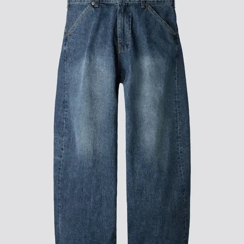 [BUNJANG] Hatching Room Wide Curve Jeans Washed Blue Size 5 / 해칭룸 와이드 커브 진 Washed Blue  5