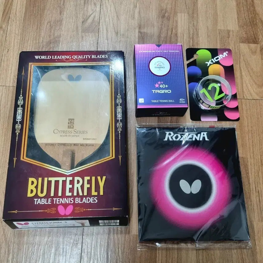 [BUNJANG] Butterfly Cypress V MAX Pen Holder Set / 버터플라이 싸이프레스 V MAX 펜홀더 새제품사진 세트 전 구성일괄