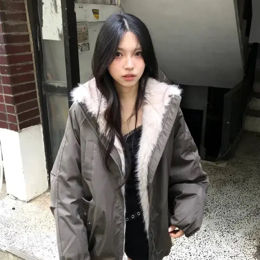 [BUNJANG] Tenor Colored Fur Quilted Padding Jumper / 유색 테노 야상 퍼 누빔 패딩 점퍼