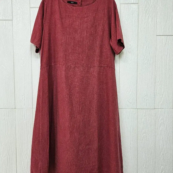 [BUNJANG] Linen Dress with Button Detail / 등단추린넨원피스