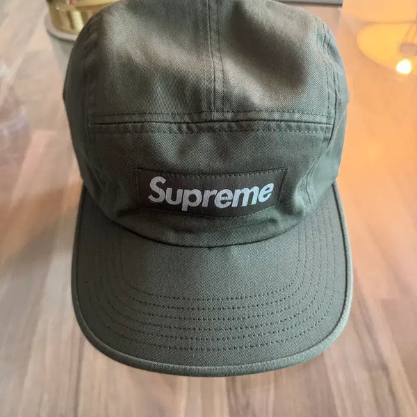 [BUNJANG] Supreme Box Logo Twill Chino Camp Cap Khaki / 슈프림 박스로고 트윌치노 캠프캡 카키