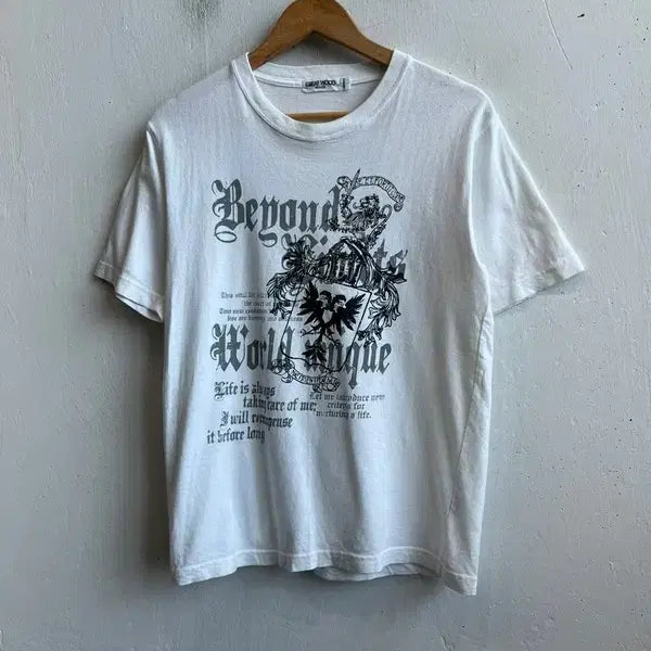 [BUNJANG] GREAT WOOD JPN Lettering Punk Short Sleeve T-Shirt / GREAT WOOD JPN 레터링 펑크 반팔 티셔츠
