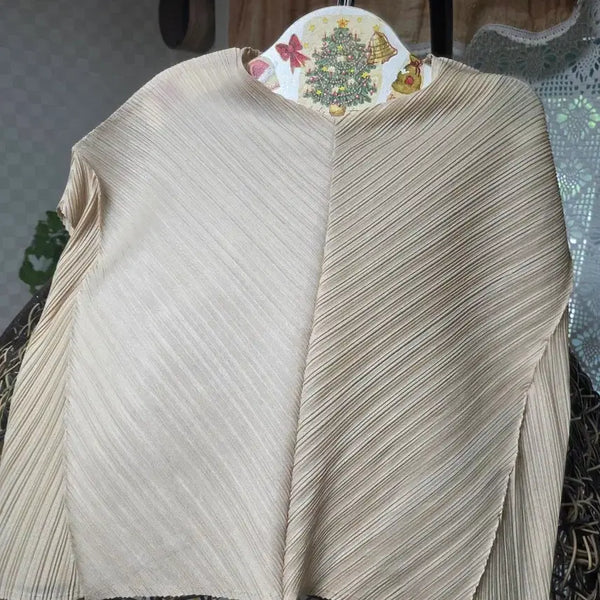 [BUNJANG] Pleated Blouse Beige / 플리츠 블라우스 베이지