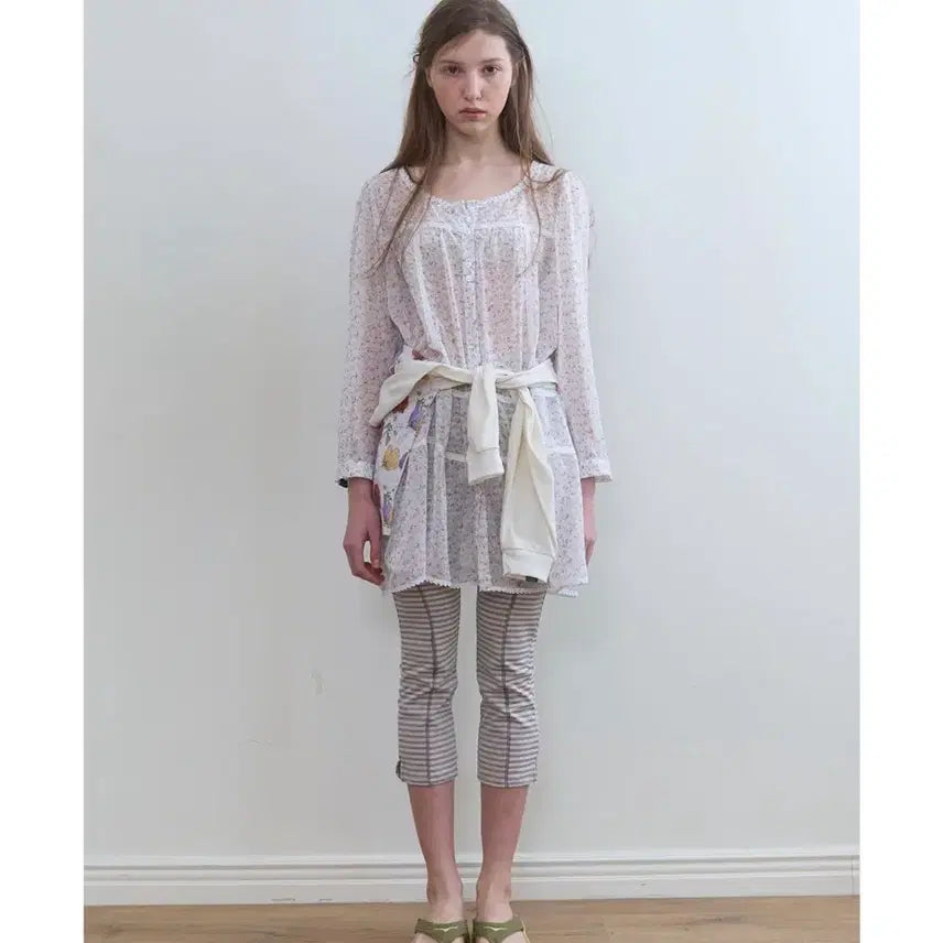 [BUNJANG] Nocontents 338 Sheer Flower Dress / 노컨텐츠 338 쉬어 플라워 드레스