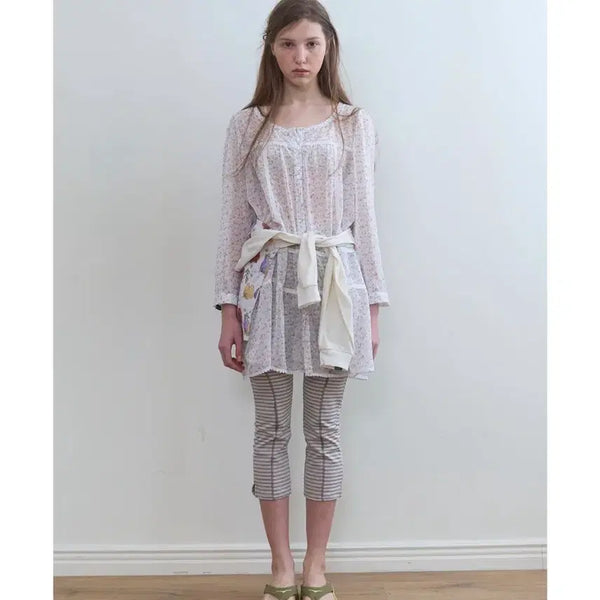 [BUNJANG] Nocontents 338 Sheer Flower Dress / 노컨텐츠 338 쉬어 플라워 드레스