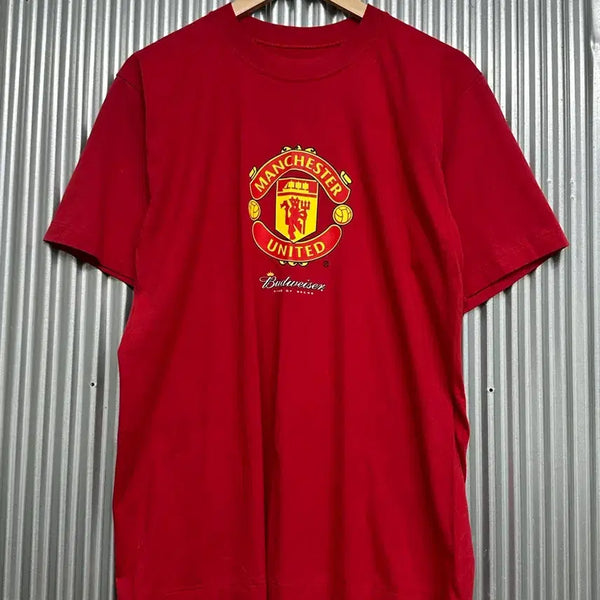 [BUNJANG] Manchester United Budweiser Red T-Shirt / [100(L)] 맨체스터유나이티드 버드와이저 반팔티 레드 축구굿즈