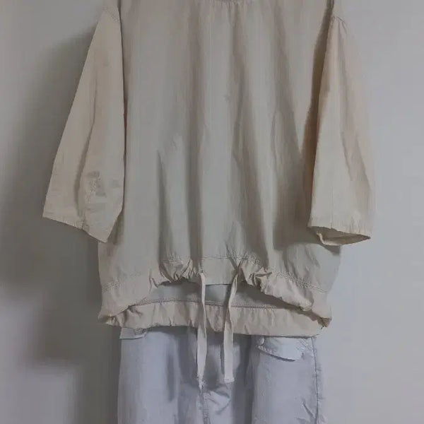 [BUNJANG] Cream Color Plus Size Blouse (Fits 88-Small 99) / 빅사이즈 크림색 블라우스 88~작99