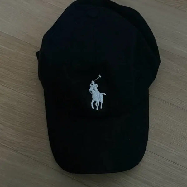 [BUNJANG] Polo Style Vintage Black Ball Cap / 폴로 스타일 빈티지 블랙 볼캡