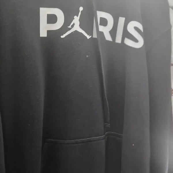 [BUNJANG] Jordan Paris Saint-Germain Collaboration Hoodie Black 4XL Winter / 조던 파리 생제르맹 후드티 블랙