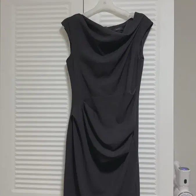 [BUNJANG] JIGOTT Black Shirring Dress Size 55 / JIGOTT 지고트 블랙 셔링 원피스 55