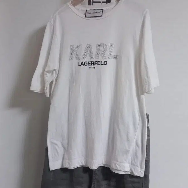[BUNJANG] Karl Lagerfeld Cotton T-Shirt Size 77 / 칼라거펠트 면 티셔츠 77