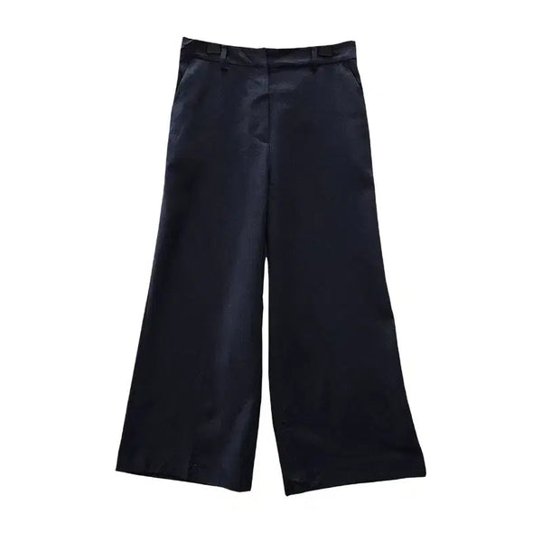 [BUNJANG] Vintage Minimalist Avant-Garde Wide Pants Navy M / 빈티지 미니멀 아방가르드 와이드 팬츠 네이비 M