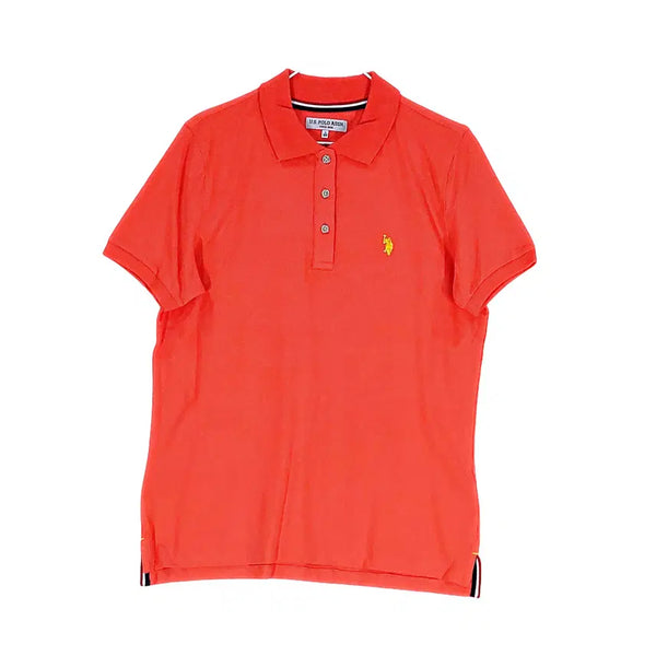 [BUNJANG] U.S. Polo Assn. Women's Sporty Short-Sleeve Polo Shirt - Orange / 유에스폴로아센 여성 스포티한 반팔카라티 100 최신상품 오렌지 00622