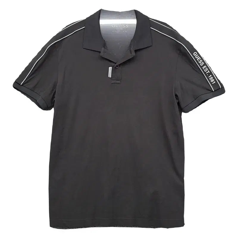 [BUNJANG] Guess Men's Gray Short Sleeve Polo Shirt (M) / 게스 그레이 남자 반팔 카라티 M