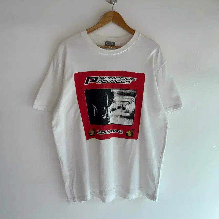 [BUNJANG] Kab FamT Oversized Graphic Vintage Printing Half T-Shirt XL / 카브엠트 오버핏 그래픽 빈티지 프린팅 하프티셔츠