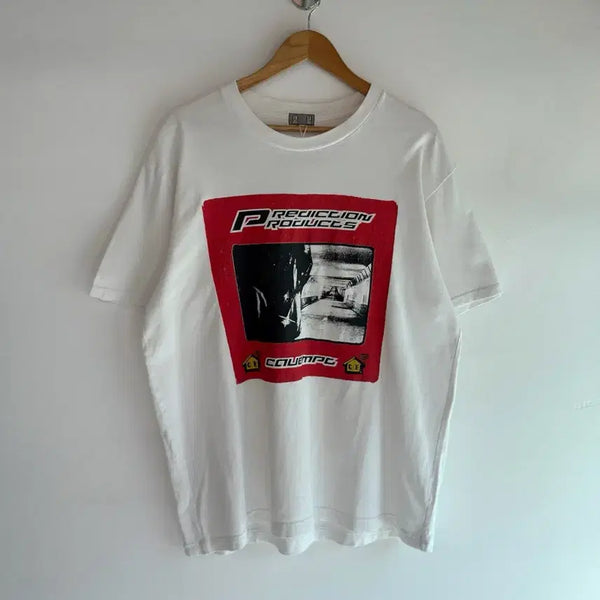 [BUNJANG] Kab FamT Oversized Graphic Vintage Printing Half T-Shirt XL / 카브엠트 오버핏 그래픽 빈티지 프린팅 하프티셔츠
