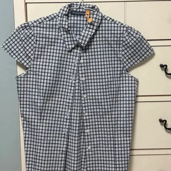 [BUNJANG] Mellville Check Short Sleeve Shirt / 브랜드멜빌 체크 반팔 셔츠