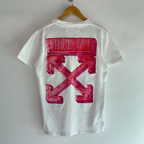[BUNJANG] Off-White Marker Arrow Oversized White T-Shirt / 오프화이트 루즈핏 마커에로우 화이트 반팔티셔츠